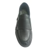 hot sale double monk strap men skateboard shoes men casual shoes sneakers genuine leather black