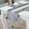 Hot sell table flag tea tablecloth fashion simple modern table cushion insert diamond table runner with noble luxury