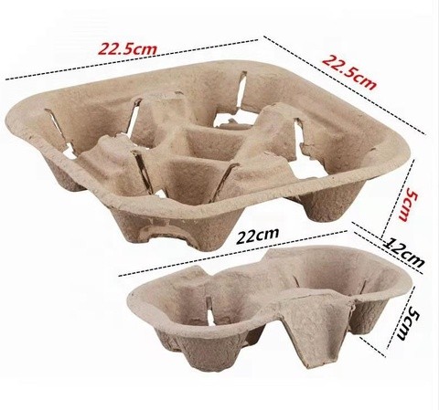 hot selling paper cup carrier eco-friendly coffee cup holder tray