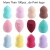 Import hot selling private label soft cosmetic removing colorful puff makeup powder blending sponge set foundation custom from China