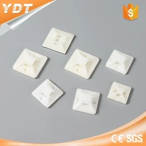 Hot selling white self back adhesive cable tie saddle mount