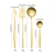 Import hotselling Classic western Stainless steel golden steak fork spoon tableware set from China