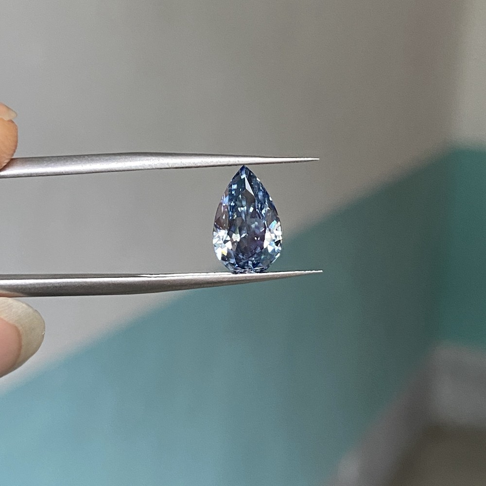 HQ GEMS Pear Shape Diamond 7x10 mm VVS1 Loose Gemstone Newest Sapphire Blue Moissanite Diamond Price