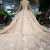 HTL231 Jancember Real see through back shawl wedding gown in turkey big train tail long train crystal beaded wedding dresses