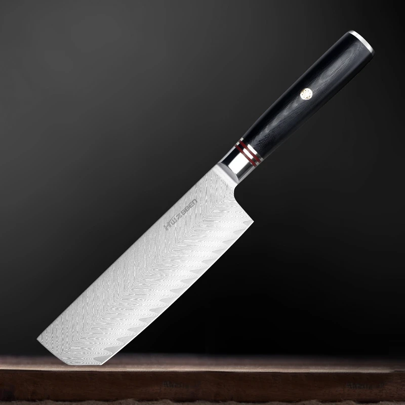 HWZBBEN Kitchen knives Damascus Blade Chef Knife Wood Handle