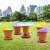 Import Ice cream decoration shop furniture fiberglass ice cream cone chair and table for outdoor from China