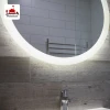 in stock bathroom vanity metal framed round wall led edge lit round mirror inexpensive high-end hotel bathroom round led mirror