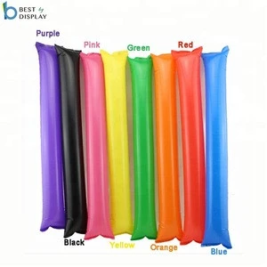 In Stock Promotional Solid Colors Inflatable Cheering Sticks Thunder Noise Maker