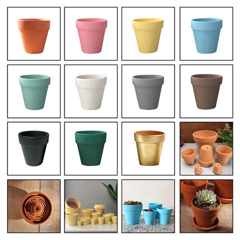 Indoor Outdoor Colorful Clay Ceramic Terracotta Planters Flower pots