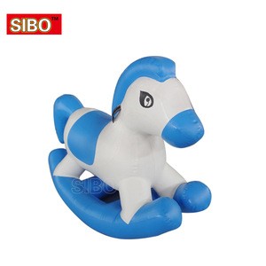 Inflatable park cartoon air rocking toy animal inflatable cock-horse , inflatable rocking horse
