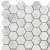 Import italy marble carrara white companies 25mm hexagon mosaic tile from China