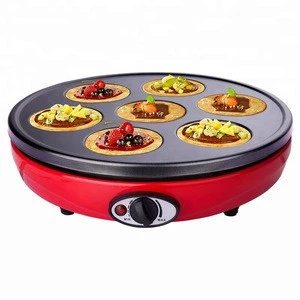 japanese electric barbecue tray with round crepe maker