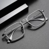 Japanese Ultralight Titanium Spectacle Eyewear Eyeglasses Pure Titanium Glasses Frame for Women Men