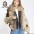Import JSTAR Fur collar jacket with cuffs genuine leather coat with fox fur gray fox fur womens coat from China