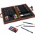 Import Kids Art Painting For School item Promotion  wooden case drawing stationery Set 79 pcs from China