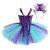 Import Kids Girls Mermaid Costume Performance Wear 3d Flower Mesh Tutu Dress With Hair Hoop For Halloween Carnival Cosplay Party from China