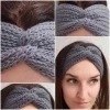 Knitted Knot Cross Headband for Women Autumn Girls Hair Accessories Headwear Winter Elastic Hair Band