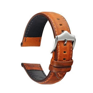 KZfashion Watch Band Watchband Leather Strap 18mm 20mm 22mm 24mm Watch Accessories Stainless Steel Men Woman High Quality