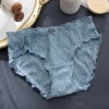 Ladies bacteriostatic cotton crotch midwaist girls breathable thin flower live straight lace briefs