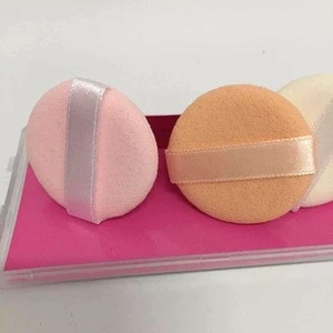 Lady&#039;s Beauty Makeup Foundation 3pcs Packing Face Sponge Professional BB Cream Puff &amp; Cosmetic Puff Round Shape