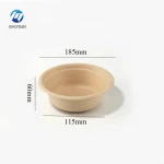 large capacity bagasse pulp food containers sugarcane pulp bowl multiple specifications