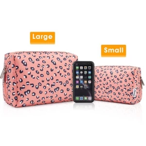 Large Makeup Bag Zipper Pouch Travel Cosmetic Organizer for Women and Girls
