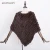 Import Latest design women real fur cape knitted rabbit fur shawl from China