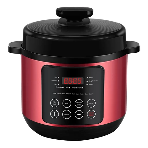 LB-A11-A 5L/6L deep fryer pressure rice foldable electric cooker commercial in red housing 9 in 1 function