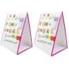 Learning small table whiteboard,Double Sided Tapletop Easel,Magnetic triangle-Stand Whiteboard