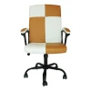 leather and fabric material with punky seat cushion for office chair