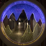 led glass wall light glass curtain wall led transparent display glass display cabinet with led lights
