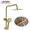 LESUN surface mounted rainfall thermostatic shower tap brass bath shower faucet