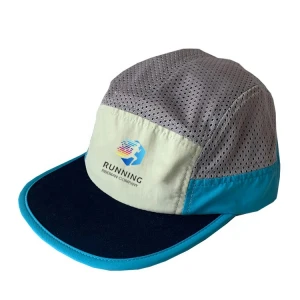 Lightweight 5/7/8 Panel Nylon Dry Fit Hat Multi Colour Design Sports Running Cap With Adjustable Tail Strap