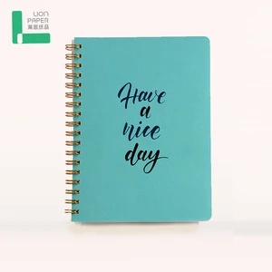 Lion 50 MOQ 2019 Wholesale Custom PU Leather Softcover Spiral Notebook