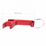 Logo Portable Bottle Opener Keychains Personalized Satin Bottle Opener Keychain Engraved Bottle Opener Key Ring