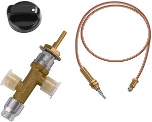 Low Pressure LPG Propane Gas Fireplace Fire Pit Flame Failure Safety Control Valve Kit Low Pressure Propane Valve with 3/8&quot;Flare