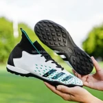 Low Priced Mass Customized Football Shoes with High Top TF Broken Nails for Men?s Game Training Football Soccer Shoes