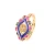 Import LS-E577 Fashion Oval Eye Shape CZ Micro Pave Enamel Open Band Women Rings Adjustable Fashion Jewelry from China