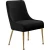 Import Luxury banquet hotel coffee leisure upholstered fabric dining chair with golden Chromed legs from China