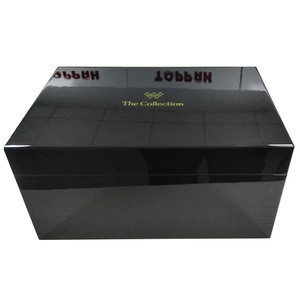Luxury Customized handmade packaging high lacquered candle wooden box with mirror inside