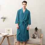 Luxury unisex customized logo waffle 5 star hotel bathrobe men