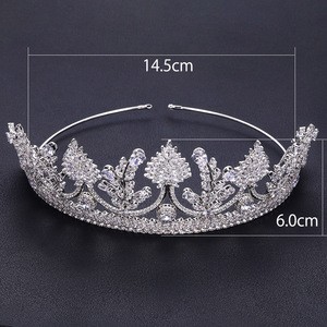 Luxury Wedding Bridal Bridesmaid Retro tiara crown Cubic Zirconia Girls   zircon tiara crown headwear wholesale