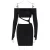 Import Lygens Off Shoulder Long Sleeve Sexy Women Bodycon Mini Hollow Out Dress Fashion Club Party Evening Elegant Ladies Clothing from China