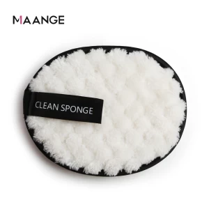 Maange Reusable Microfiber Makeup Remover Puff Cleansing Sponge For Face Cleaner Plush Puff
