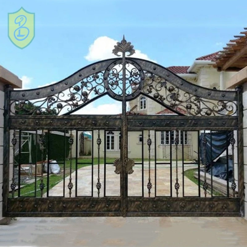 Main Entrance Iron Gate Design/Wrought Iron Decorative Fence Gate