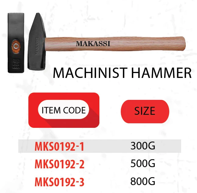 MAKASSI MACHINIST HAMMER 300g Forging Hammer Machinist Hammer