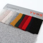 Make to order interlock silver metallic cashmere fabric polyester clothing fabric