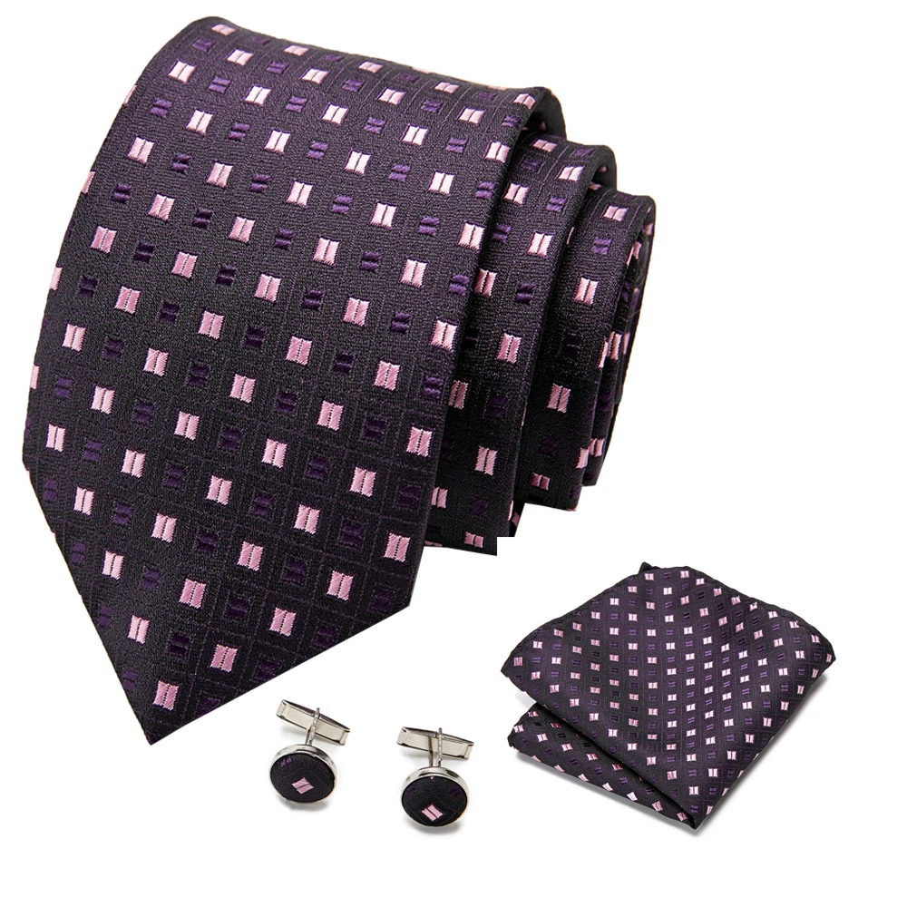 Man Silk  Tie Stripes Dots Necktie Men Wedding Party Accessories Gravatas