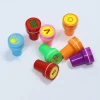 Manfature toy stamp Non-toxic Customized kids stamps colorful plastic Self-Inking  stamp set for kids