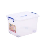 Manufacture 55L Large Clear Plastic Storage Boxes & Bins with wheels